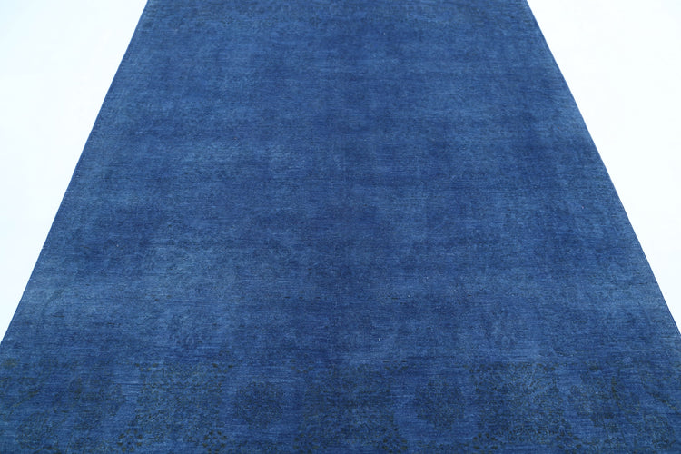 Hand Knotted Overdyed Wool Rug - 6'3'' x 8'8''