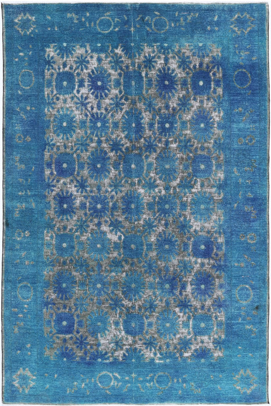 Hand Knotted Onyx Wool Rug - 5'10'' x 8'9''