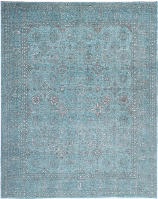 Hand Knotted Onyx Wool Rug - 12'0'' x 14'9''