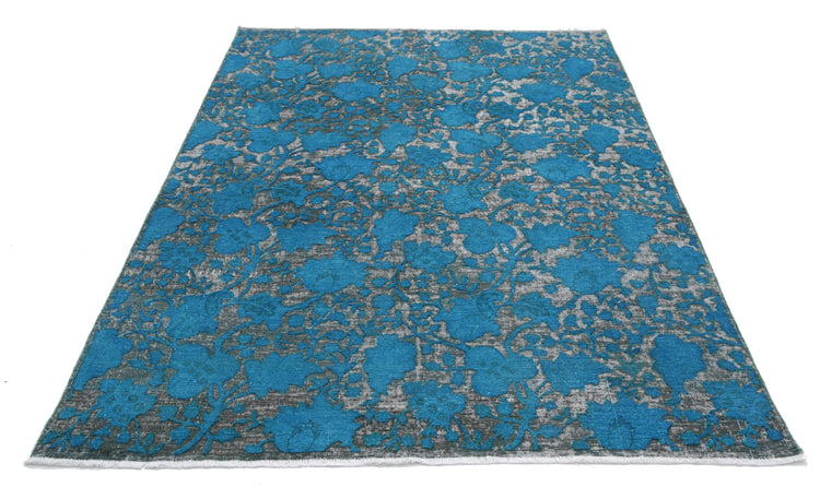 Hand Knotted Onyx Wool Rug - 5'0'' x 7'4''