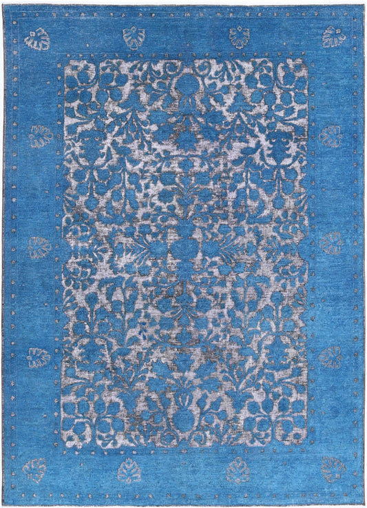 Hand Knotted Onyx Wool Rug - 6'10'' x 9'6''