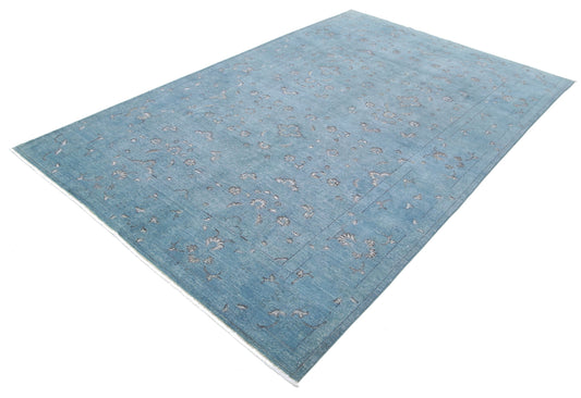 Hand Knotted Onyx Wool Rug - 5'10'' x 9'4''
