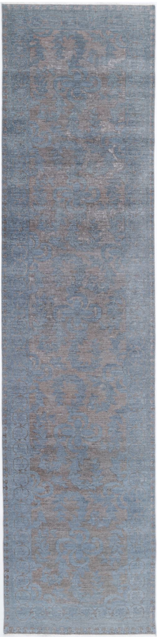 Hand Knotted Onyx Wool Rug - 3'5'' x 15'11''