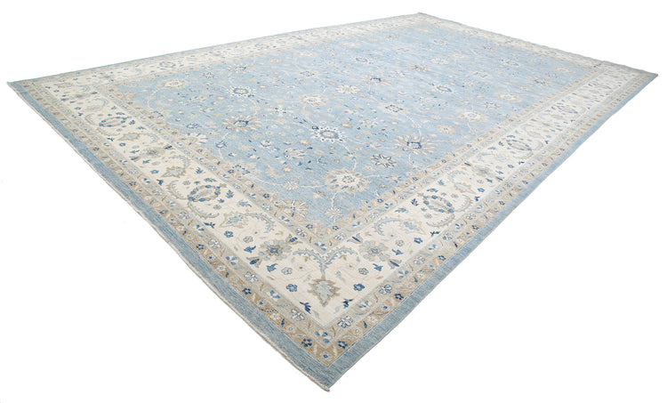 Hand Knotted Fine Serenity Wool Rug - 13'2'' x 21'7''