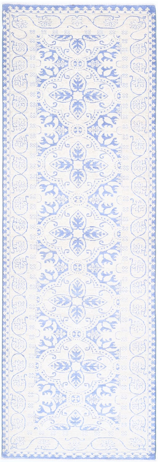 Hand Knotted Fine Serenity Wool Rug - 3'1'' x 10'2''