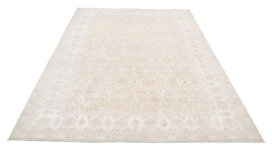 Hand Knotted Serenity Wool Rug - 6' 3" X 8' 9" 6' 3" X 8' 9" (191 X 267) / Ivory / Wool