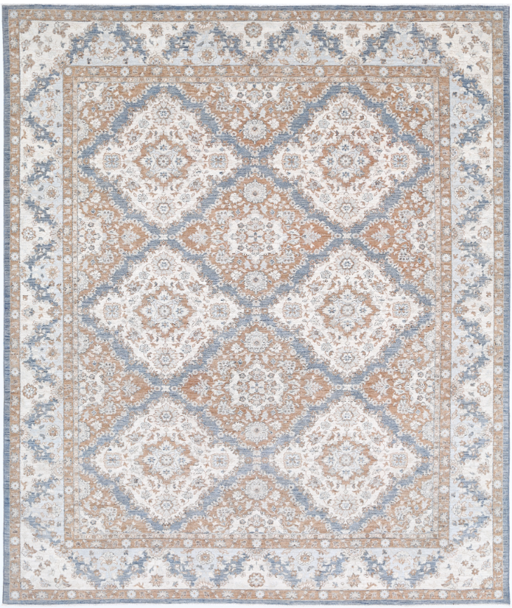 Hand Knotted Ziegler Wool Rug - 8' 1