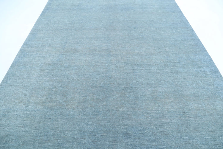 Hand Knotted Overdyed Wool Rug - 7'11'' x 9'11''