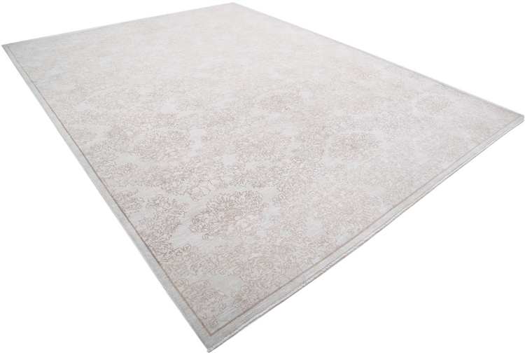 Hand Knotted Artemix Wool Rug - 9' 9" X 12' 10" 9' 9" X 12' 10" (297 X 391) / Grey / Wool