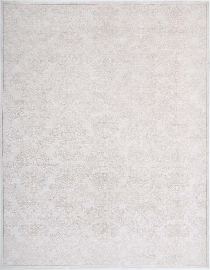 Hand Knotted Artemix Wool Rug - 9' 9" X 12' 10" 9' 9" X 12' 10" (297 X 391) / Grey / Wool