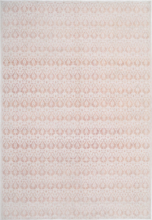 Hand Knotted Ikat Wool Rug - 12'1'' x 17'5''