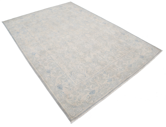 Hand Knotted Serenity Wool Rug - 5' 11" X 8' 7" 5' 11" X 8' 7" (180 X 262) / Blue / Wool