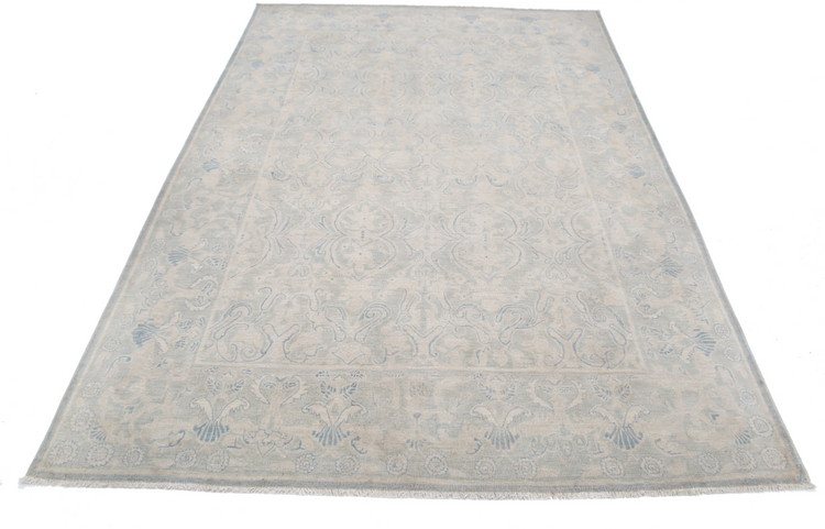 Hand Knotted Serenity Wool Rug - 5' 11" X 8' 7" 5' 11" X 8' 7" (180 X 262) / Blue / Wool