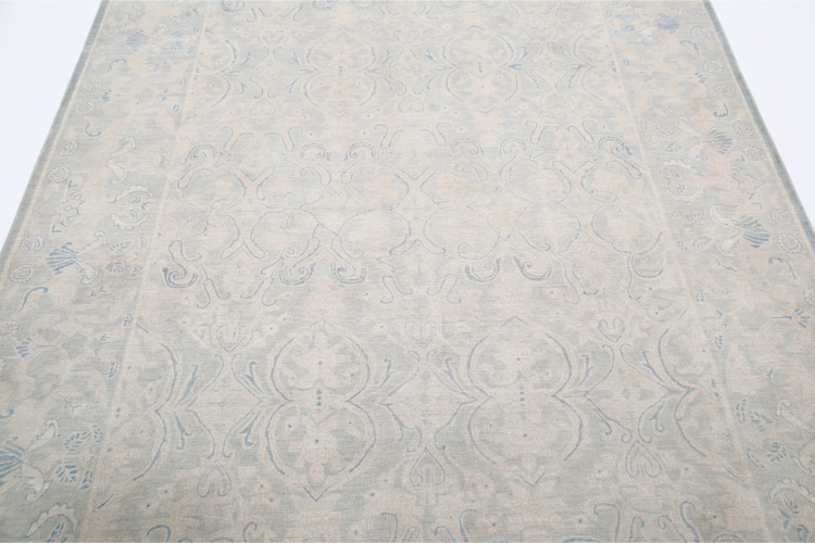 Hand Knotted Serenity Wool Rug - 5' 11" X 8' 7" 5' 11" X 8' 7" (180 X 262) / Blue / Wool