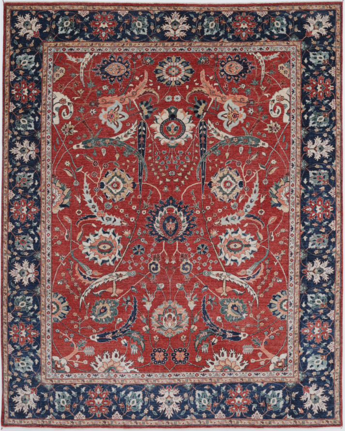 Hand Knotted Ziegler Wool Rug - 8' 11