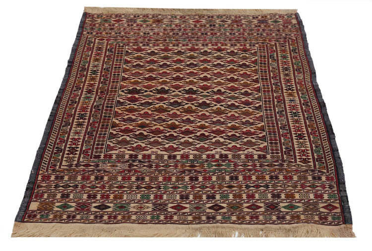 Hand Woven Maliki Wool Kilim Rug - 2'11'' x 4'8''
