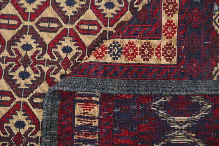Hand Woven Maliki Wool Kilim Rug - 3'0'' x 4'6''