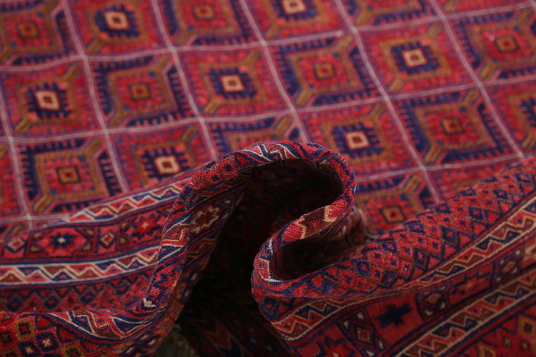 Hand Woven Nakhunak Wool Kilim Rug - 7'0'' x 9'0''