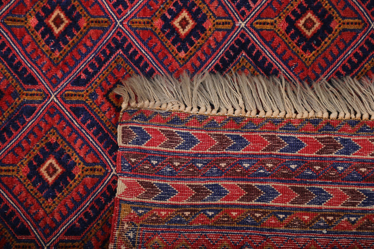 Hand Woven Nakhunak Wool Kilim Rug - 7'0'' x 9'0''
