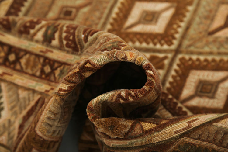 Hand Woven Nakhunak Wool Kilim Rug - 5'0'' x 6'0''