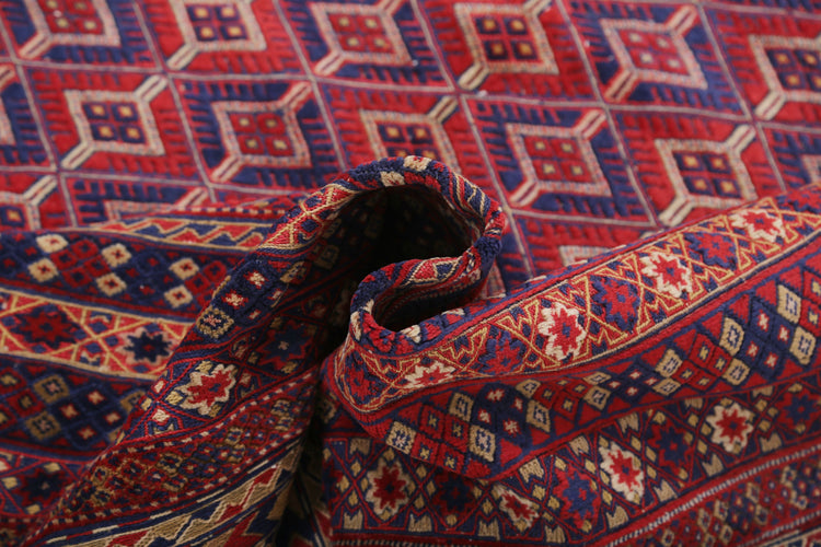 Hand Woven Nakhunak Wool Kilim Rug - 5'0'' x 5'10''