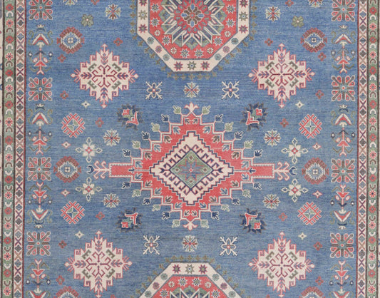 Tribal Hand Knotted Kazak Commerical Kazak Wool Rug of Size 9'1'' X 11'10'' in  and  Colors - Made in Afghanistan