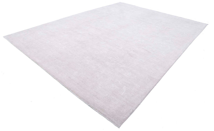 Transitional Hand Knotted Overdyed Farhan Wool Rug of Size 9'11'' X 13'6'' in Brown and Colors - Made in Afghanistan