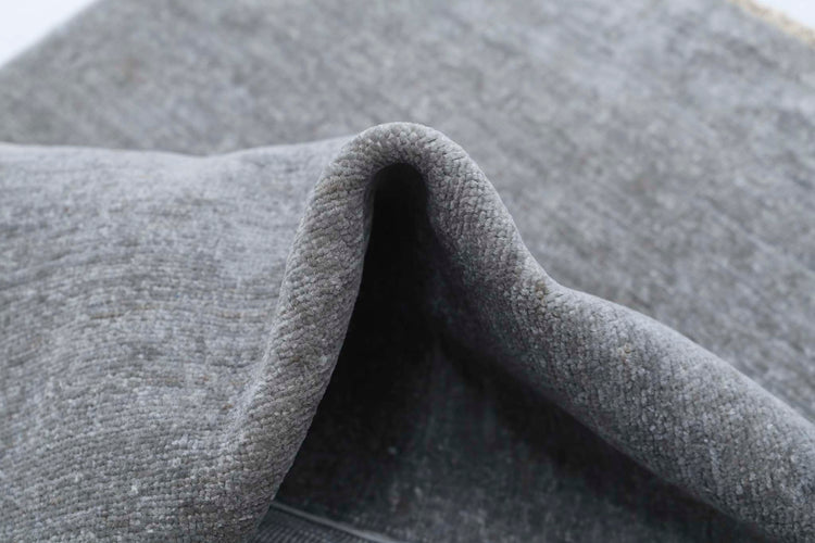 Transitional Hand Knotted Overdyed Farhan Wool Rug of Size 2'7'' X 4'0'' in Grey and Grey Colors - Made in Afghanistan