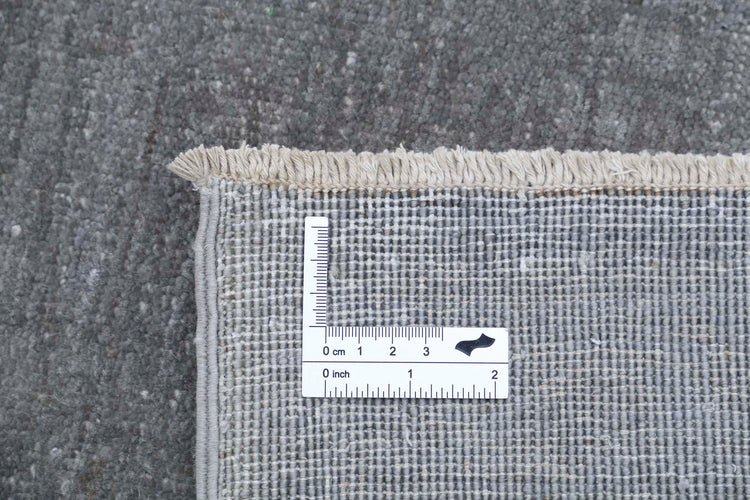 Transitional Hand Knotted Overdyed Farhan Wool Rug of Size 2'7'' X 4'0'' in Grey and Grey Colors - Made in Afghanistan