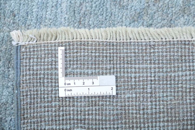 Transitional Hand Knotted Overdyed Farhan Wool Rug of Size 8'10'' X 11'8'' in Grey and Colors - Made in Afghanistan