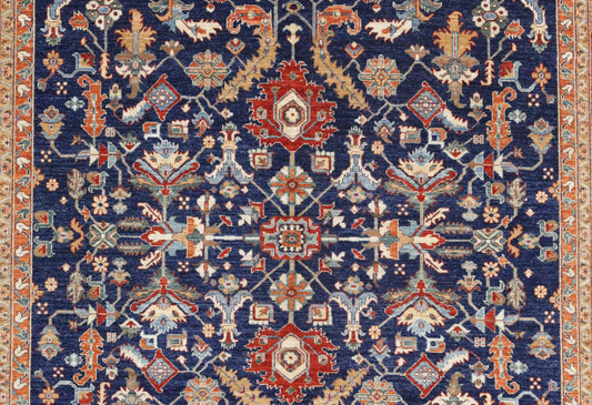 Traditional Hand Knotted Serenity Farhan Wool Rug of Size 9'11'' X 13'11'' in  and  Colors - Made in Afghanistan