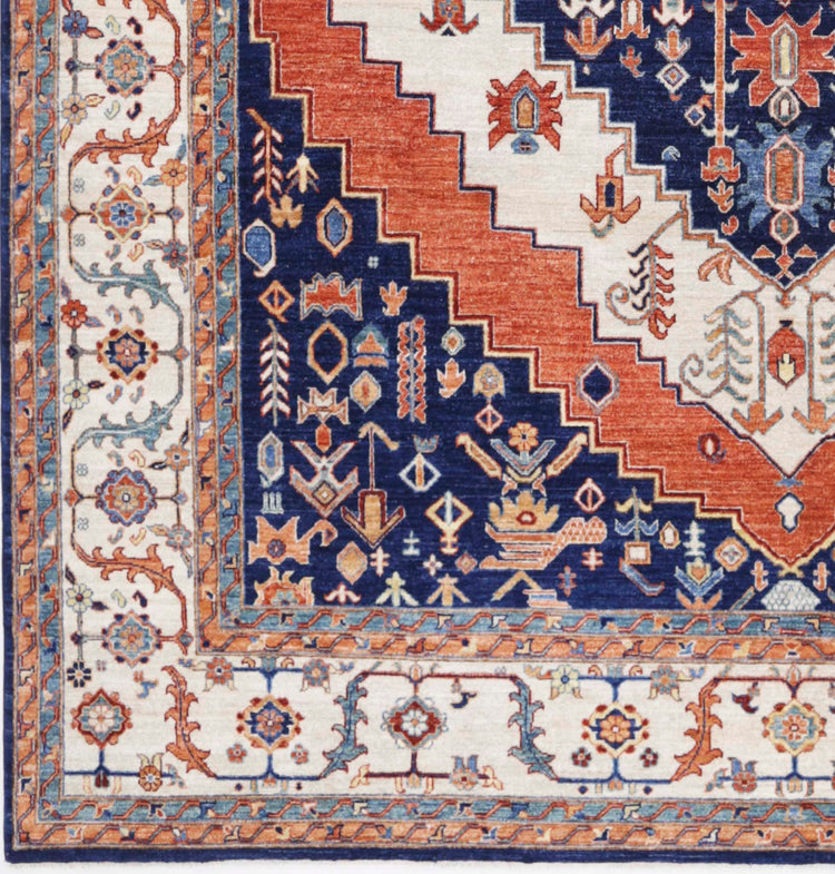 Traditional Hand Knotted Serenity Farhan Wool Rug of Size 8'9'' X 11'8'' in and Colors - Made in Afghanistan