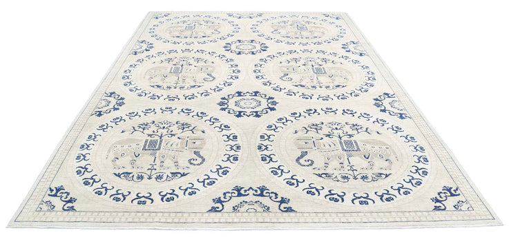 Traditional Hand Knotted Serenity Farhan Wool Rug of Size 8'2'' X 11'4'' in Brown and Brown Colors - Made in Afghanistan