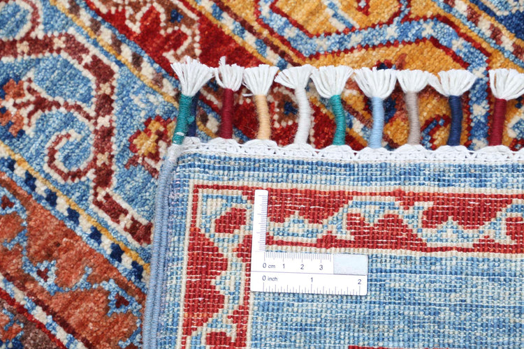 Traditional Hand Knotted Shaal Farhan Wool Rug of Size 2'8'' X 4'1'' in Multi and Multi Colors - Made in Afghanistan