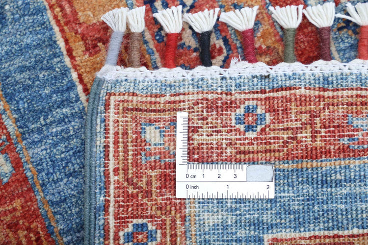 Traditional Hand Knotted Shaal Farhan Wool Rug of Size 2'0'' X 5'8'' in Multi and Multi Colors - Made in Afghanistan