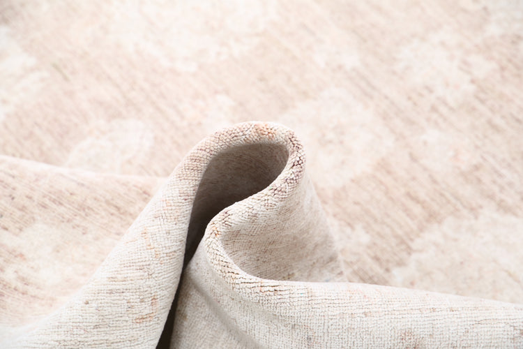 Traditional Hand Knotted Serenity Farhan Wool Rug of Size 5'0'' X 6'5'' in Brown and Ivory Colors - Made in Afghanistan