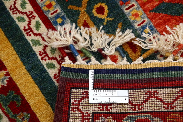 Traditional Hand Knotted Shaal Farhan Wool Rug of Size 2'1'' X 3'2'' in Multi and Multi Colors - Made in Afghanistan