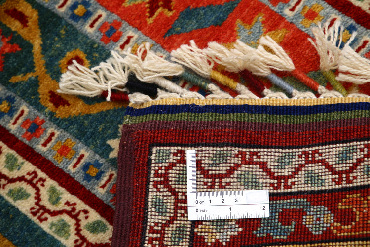 Traditional Hand Knotted Shaal Farhan Wool Rug of Size 2'0'' X 3'2'' in Multi and Multi Colors - Made in Afghanistan