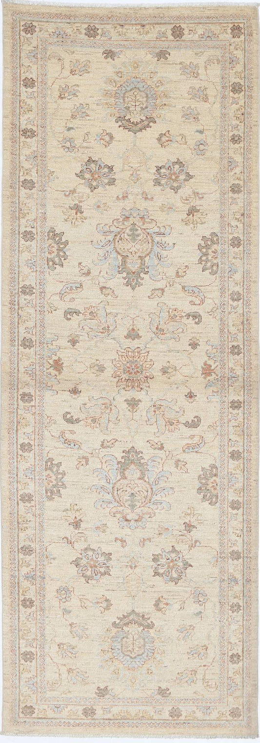 Traditional Hand Knotted Serenity Farhan Wool Rug of Size 2'8'' X 8'0'' in Ivory and Ivory Colors - Made in Afghanistan