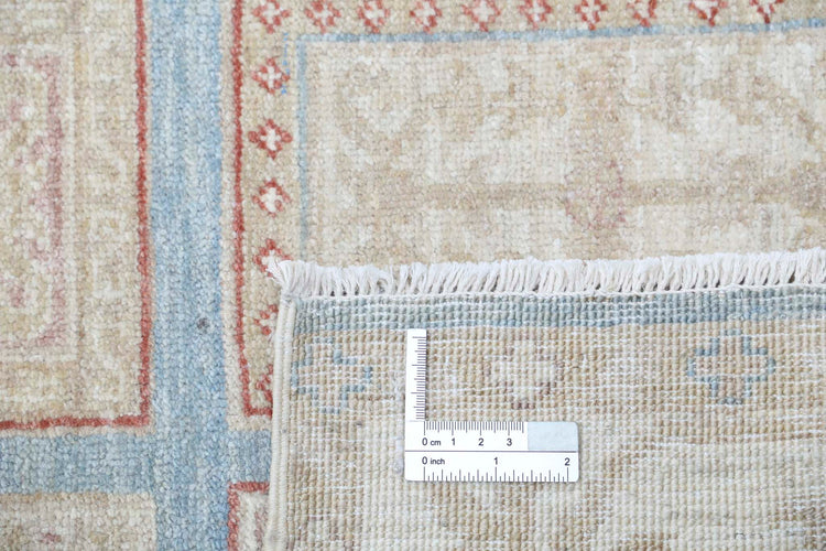 Traditional Hand Knotted Serenity Farhan Wool Rug of Size 2'7'' X 8'2'' in Blue and Ivory Colors - Made in Afghanistan