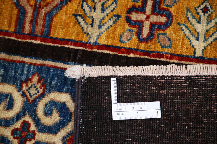 Traditional Hand Knotted Ziegler Farhan Wool Rug of Size 6'6'' X 9'10'' in Multi and Black Colors - Made in Afghanistan