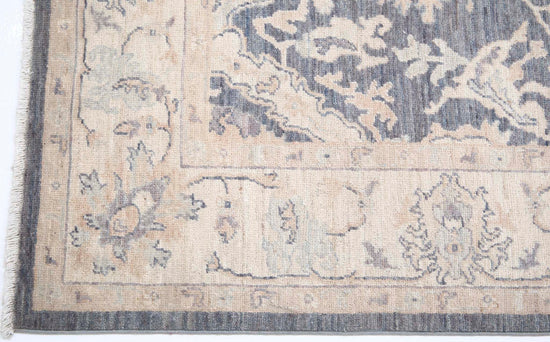Traditional Hand Knotted Serenity Farhan Wool Rug of Size 3'3'' X 25'10'' in Grey and Ivory Colors - Made in Afghanistan