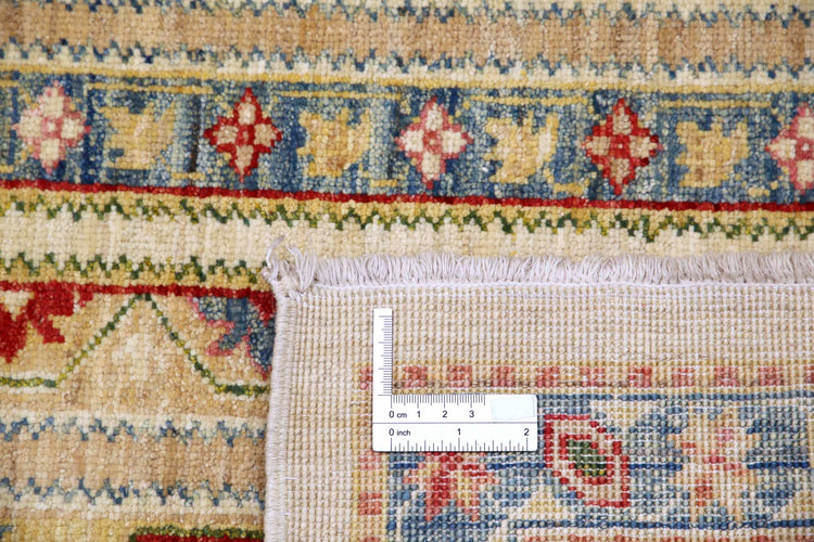 Traditional Hand Knotted Shaal Farhan Wool Rug of Size 6'9'' X 9'9'' in Multi and Multi Colors - Made in Afghanistan