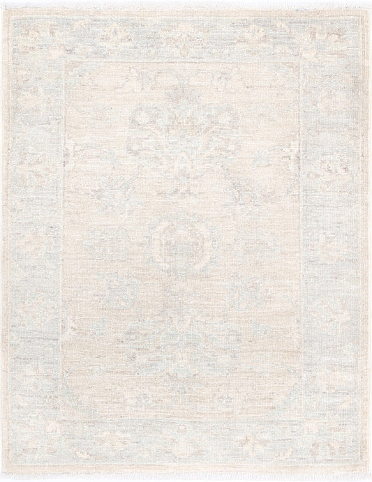 Traditional Hand Knotted Serenity Farhan Wool Rug of Size 2'3'' X 2'9'' in Brown and Grey Colors - Made in Afghanistan