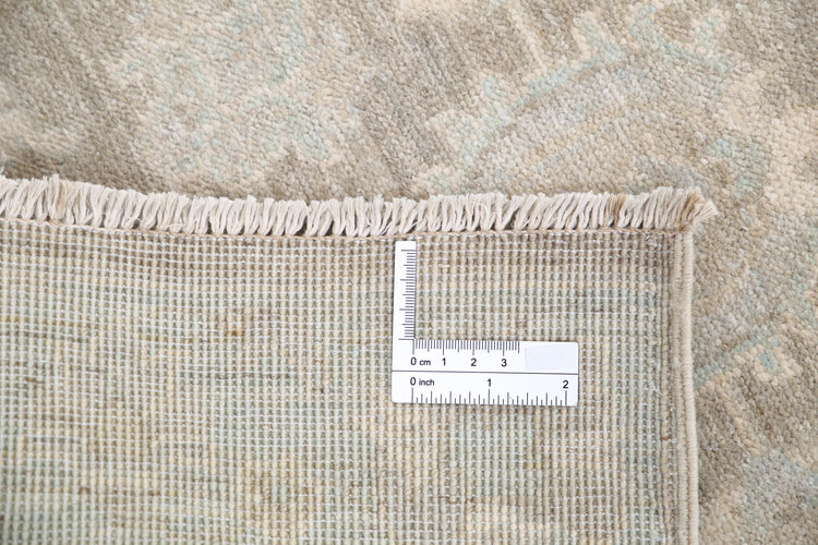 Traditional Hand Knotted Serenity Farhan Wool Rug of Size 2'0'' X 3'1'' in Brown and Blue Colors - Made in Afghanistan