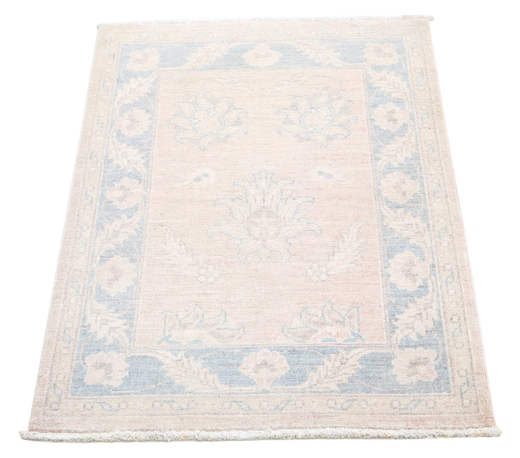 Traditional Hand Knotted Serenity Farhan Wool Rug of Size 2'2'' X 3'2'' in Brown and Grey Colors - Made in Afghanistan