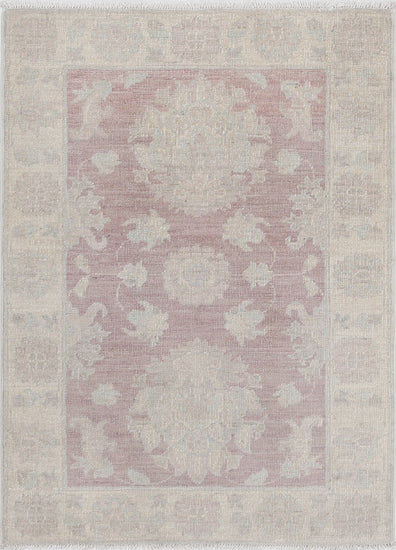 Traditional Hand Knotted Serenity Farhan Wool Rug of Size 2'1'' X 2'11'' in Brown and Ivory Colors - Made in Afghanistan