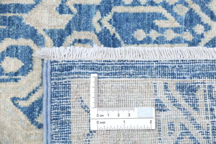Transitional Hand Knotted Artemix Haji Jalili Wool Rug of Size 8'9'' X 11'3'' in Blue and Ivory Colors - Made in Afghanistan