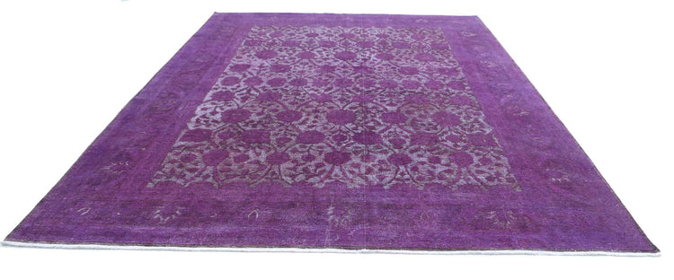 Transitional Hand Knotted Onyx Haji Jalili Wool Rug of Size 9'11'' X 13'0'' in Purple and Purple Colors - Made in Afghanistan