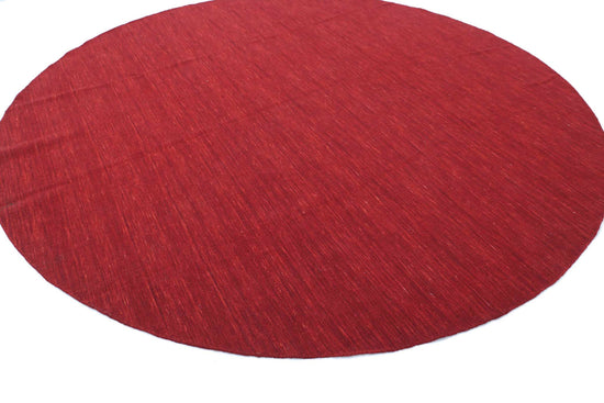 Modern Hand Made Vista Solid Wool Rug of Size 9'6'' X 9'8'' in Red and Red Colors - Made in Turkey